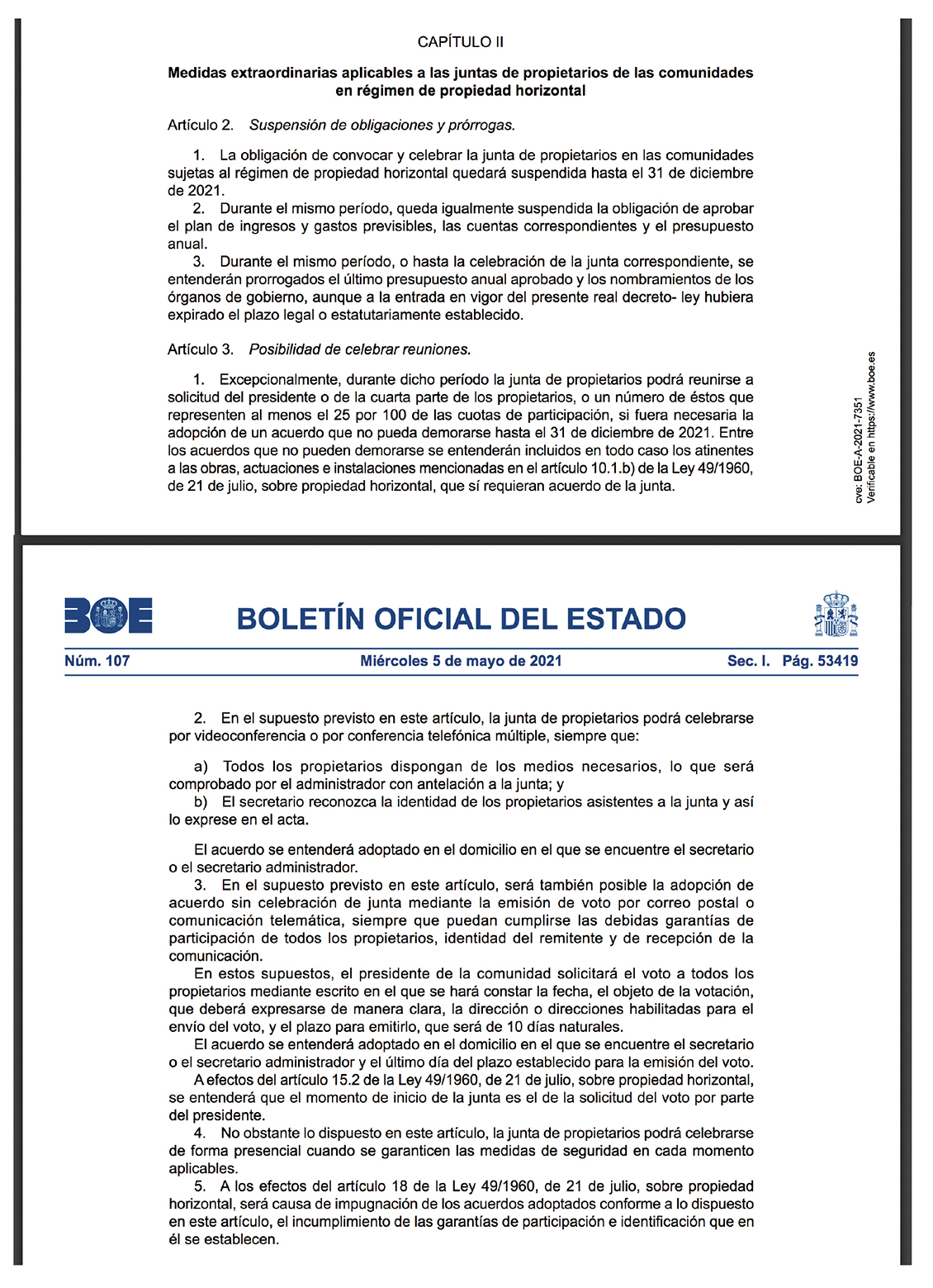 Las juntas virtuales de las Comunidades de Propietarios ¡ya tienen validez jurídica!