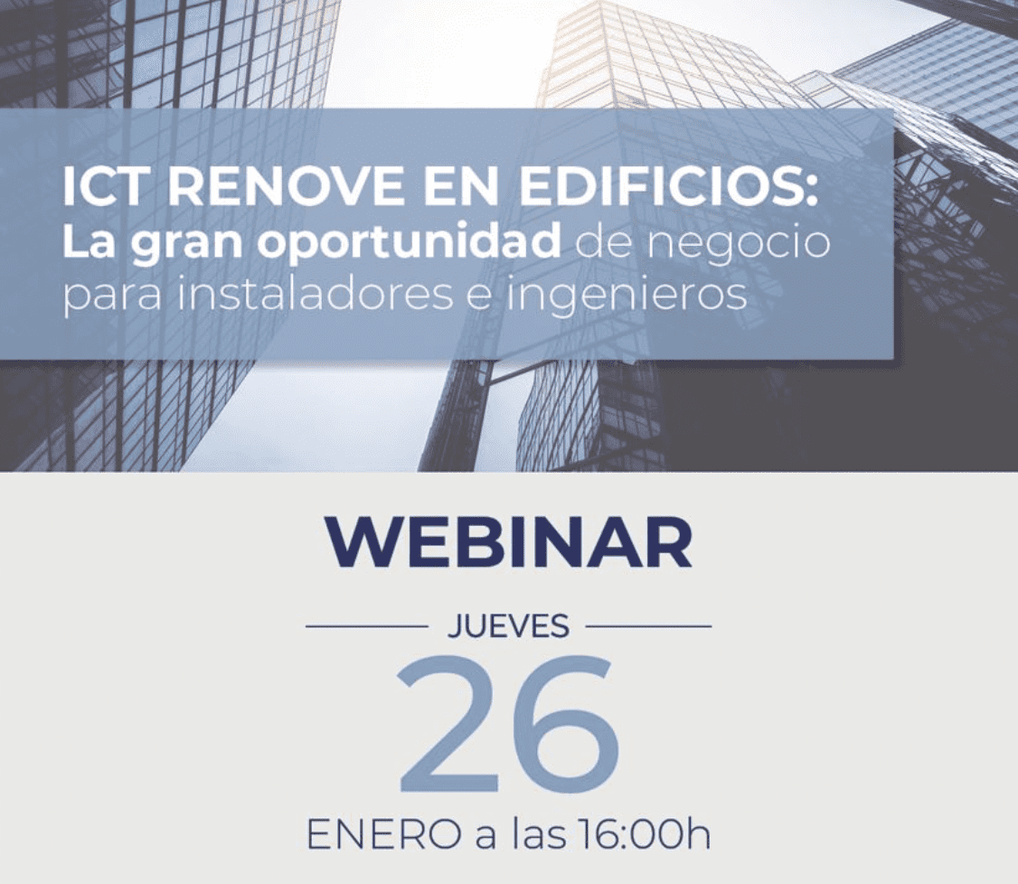Nuevo webinar sobre ICT RENOVE en edificios